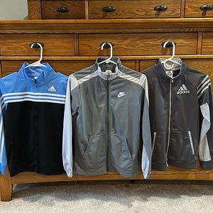 Nike - Adidas Track Jackets M and L youth